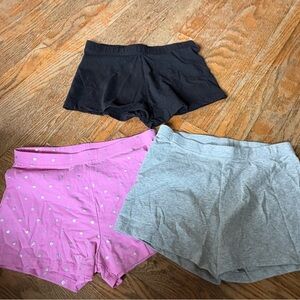 Kids Black, Pink, and Gray Shorts Set